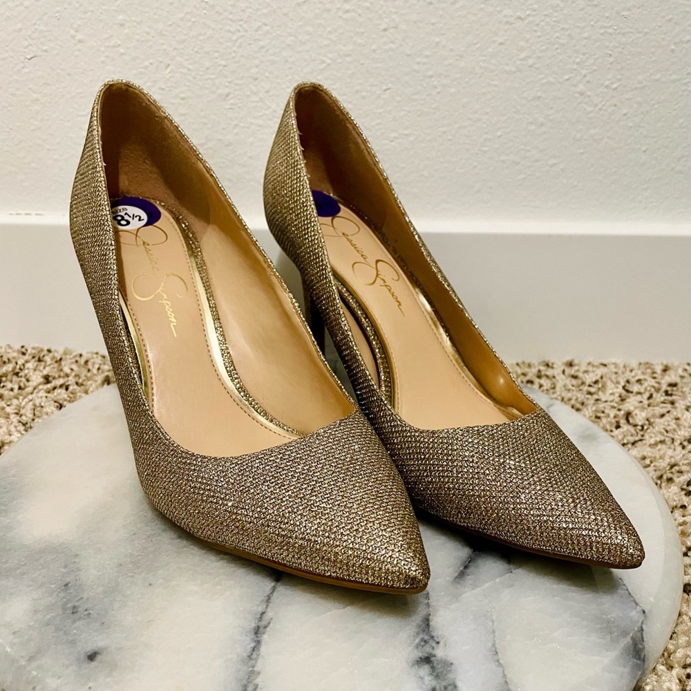 Gorgeous Gold Jessica Simpson Heels